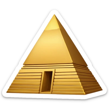 Egypt Pyramid, digital art emoji style, with professional lighting, no face on objects, white background sticker