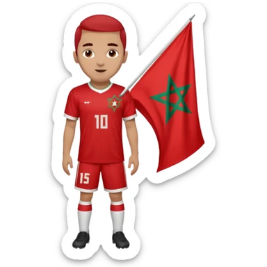 Maillot du Maroc foot sticker