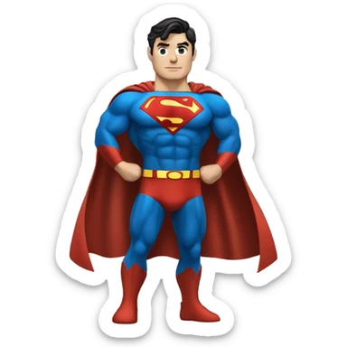 superman con rayo sticker