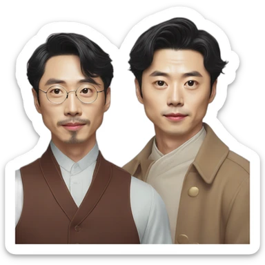 Gong Yoo and Lee Dong-wook from Goblin sticker
