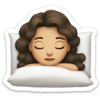 Brunette girl sleeping sticker