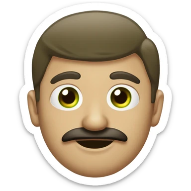 chico ojos verdes pelirrojo bigote  sticker