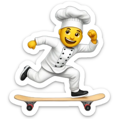 Chef doing a kickflip sticker