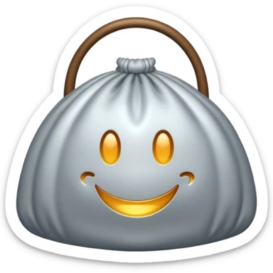 Un émoji de sac d'argent chic entrain de dormir sticker