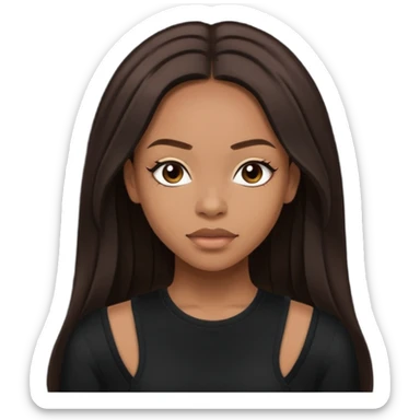 Shamari Fears-DeVoe from Blaque with long dark brown hair sticker