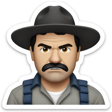 el chapo angry sticker
