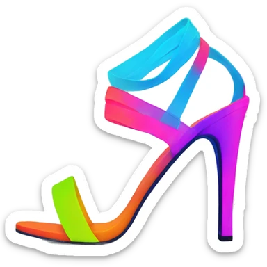 Neon colored heels sticker