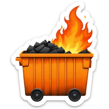 Happy dumpster fire sticker