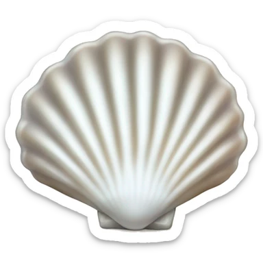 White pearl shell sticker
