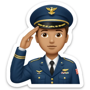 American soldier showing respect sticker