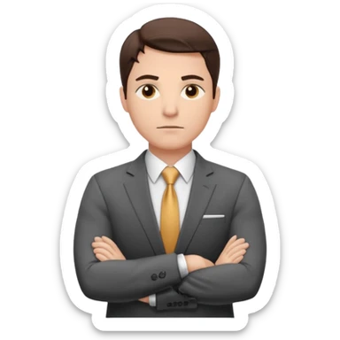 Mach mir einen trader an der wallstreet mit verschränkten armen sticker