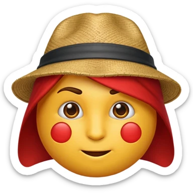 Un emoji care să fie roșu în obraji, dar să își dea ochi peste cap sticker