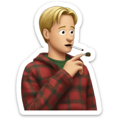 Kevin McCallister smoking herbs sticker