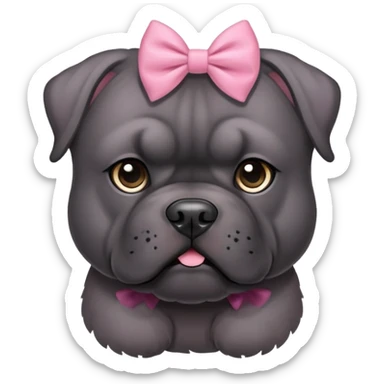 cane corso pink bow sticker