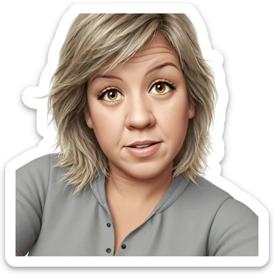 brown eyed girl portrait sticker