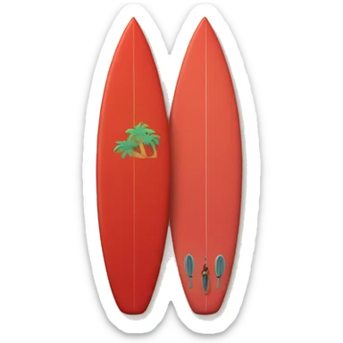surfer on a red surfboard sticker