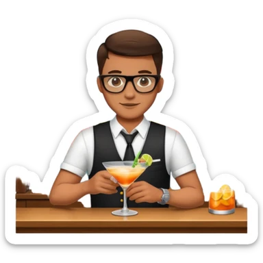 bartender mixing drinks sticker