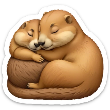 Praire dog sleeping sticker