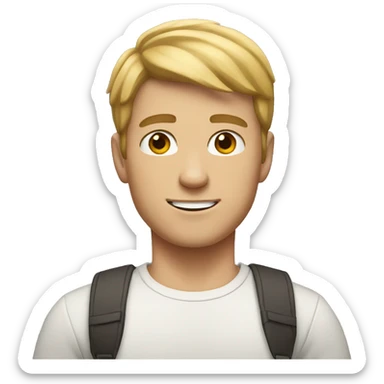 Young, white guy with short brown / blonde hair sticker