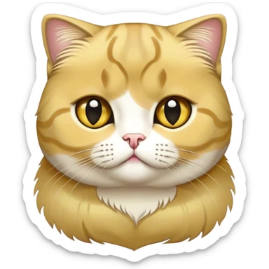 Scottish fold cat color gold  sticker