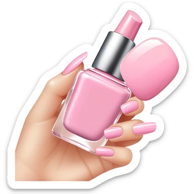 Cute spring nail color in light pink sticker