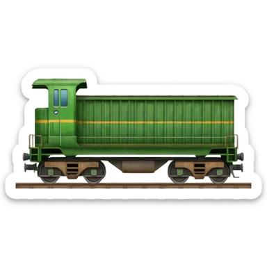 green freight train sticker