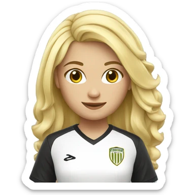 blond soccer girl sticker