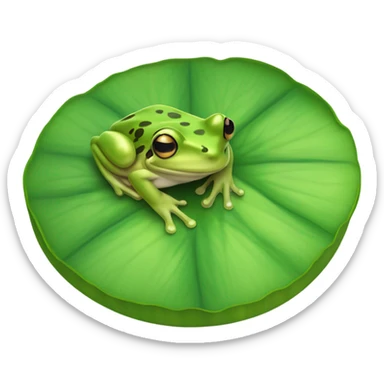 Frog on a lily pad sticker