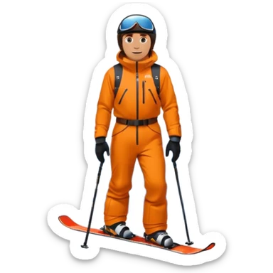 Man, skiing Background Matterhorn sticker