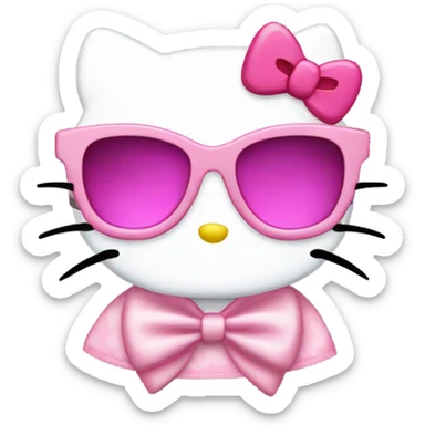 hello Kitty sunglasses  sticker