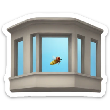 Man Fly into window from outside of building sticker
