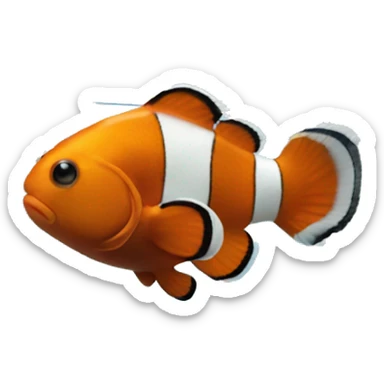 Clownfish in a bowl sticker