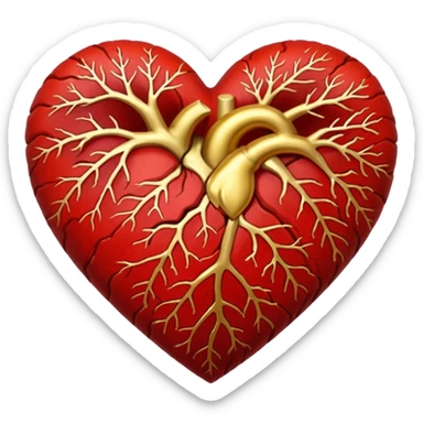 autumn heart sticker