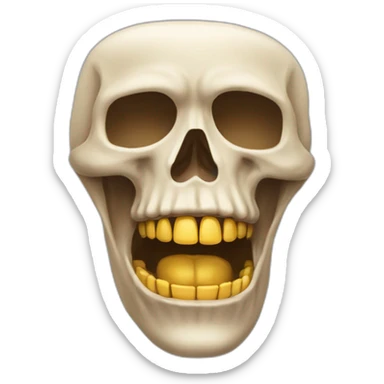 Squelette avec bouche ouverte sticker