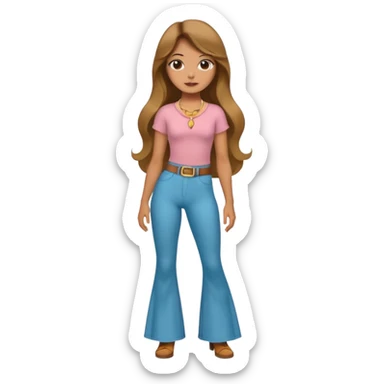 Retro 70s Girl sticker