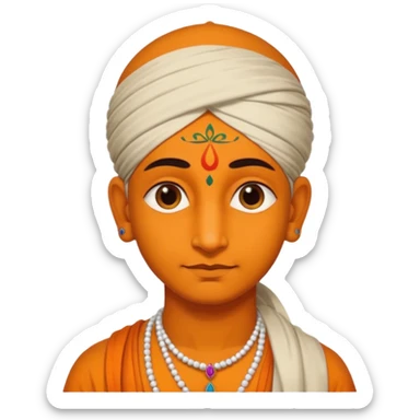 hare krishna tilak sticker