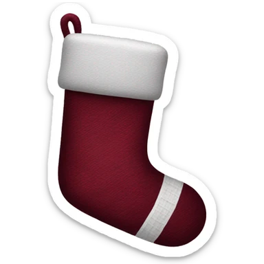 Christmas stocking in burgundy  sticker