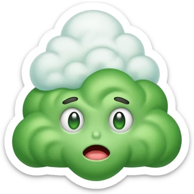 smelly fart cloud, wavy lines sticker