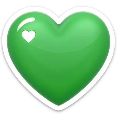green heart emoji sticker
