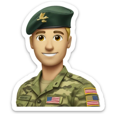 military selfie in  sticker