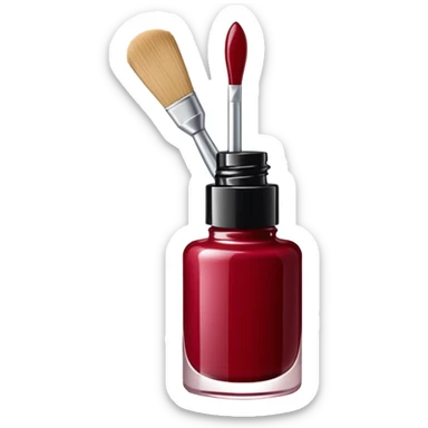 90’s Bottle of dark red nail polish sticker