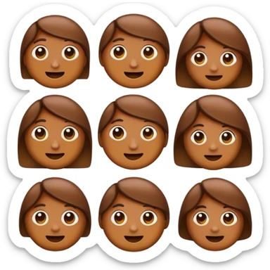 Brown emojis sticker