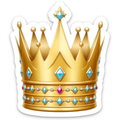 an  old crown in a glass showcase sticker