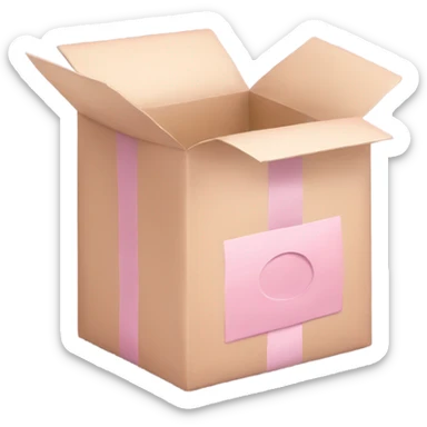 light pink package sticker