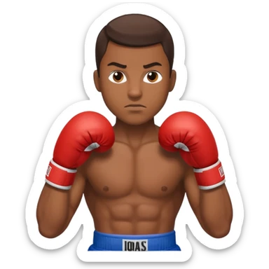 athlete in boxing gloves sticker