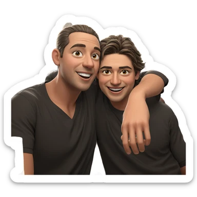 boys enjoying drinks at bar sticker