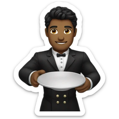 avenger characters as a waiter sticker