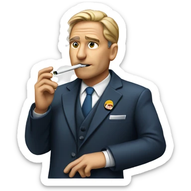 Commissioner smoking a vape  sticker