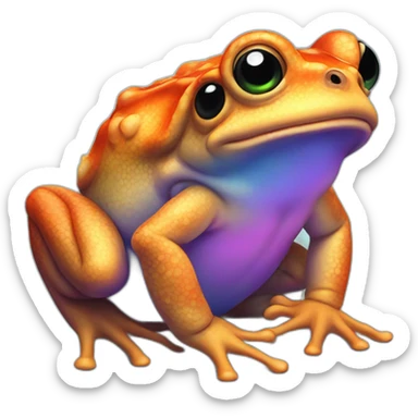 psychodelic toad sticker