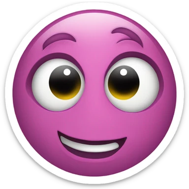 emoji with uneven eyes sticker
